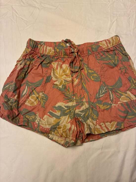 Cynthia Rowley Pants - Cynthia Rowley 100% Lyocell Coral Tropical Floral Drawstring Shorts Size Large